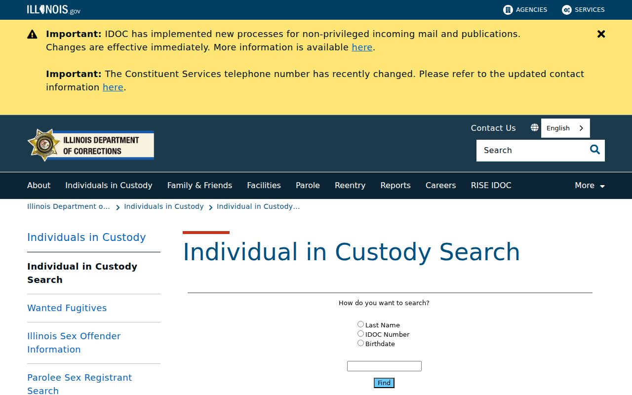 Perry County arrest record follow-up through the IDOC custody search