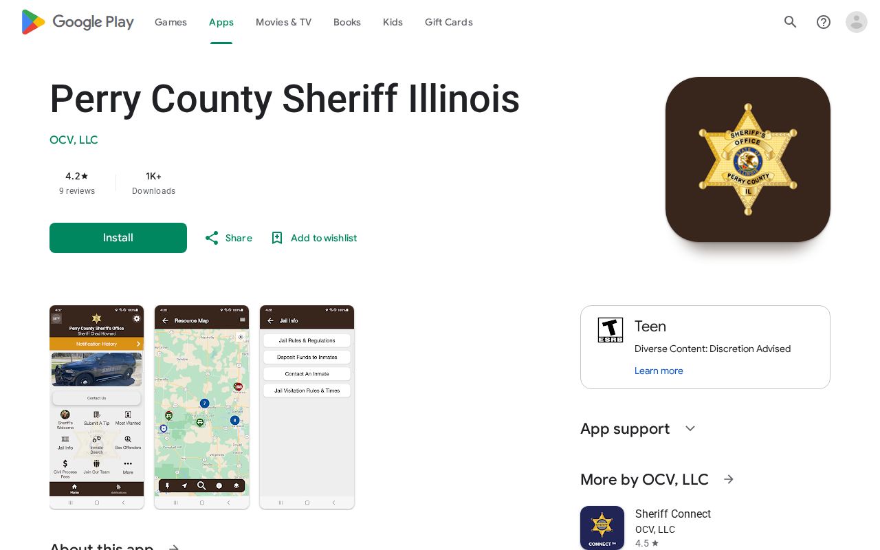 Perry County arrest records in the official sheriff Android app