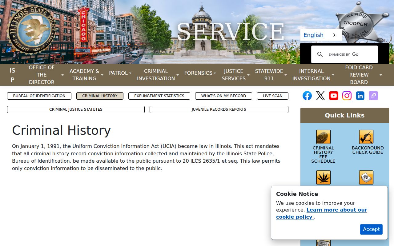 Perry County criminal history information at Illinois State Police