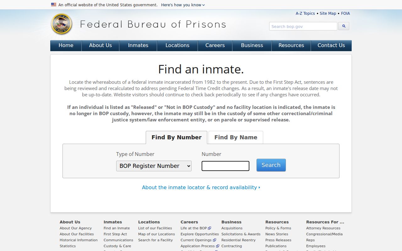 Tamaroa criminal history federal inmate locator